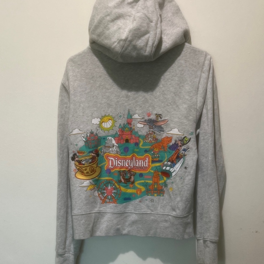 Disney Parks "Play in the Parks" zip-up embroidered hoodie Size XS